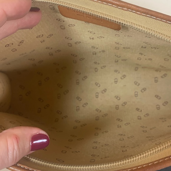 Dior Clutch Gray Coated Canvas, Brown Leather with COA - Picture 13 of 15